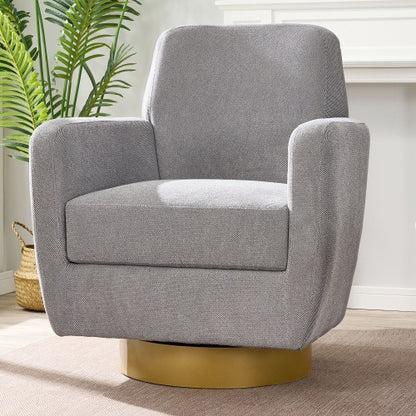 360 Degree Rotation Armchair Cotton Linen Skin Friendly Fabric Ergonomic Design Living Room Chair Bedroom Chair Living Room Chair Suitable For Indoor Home