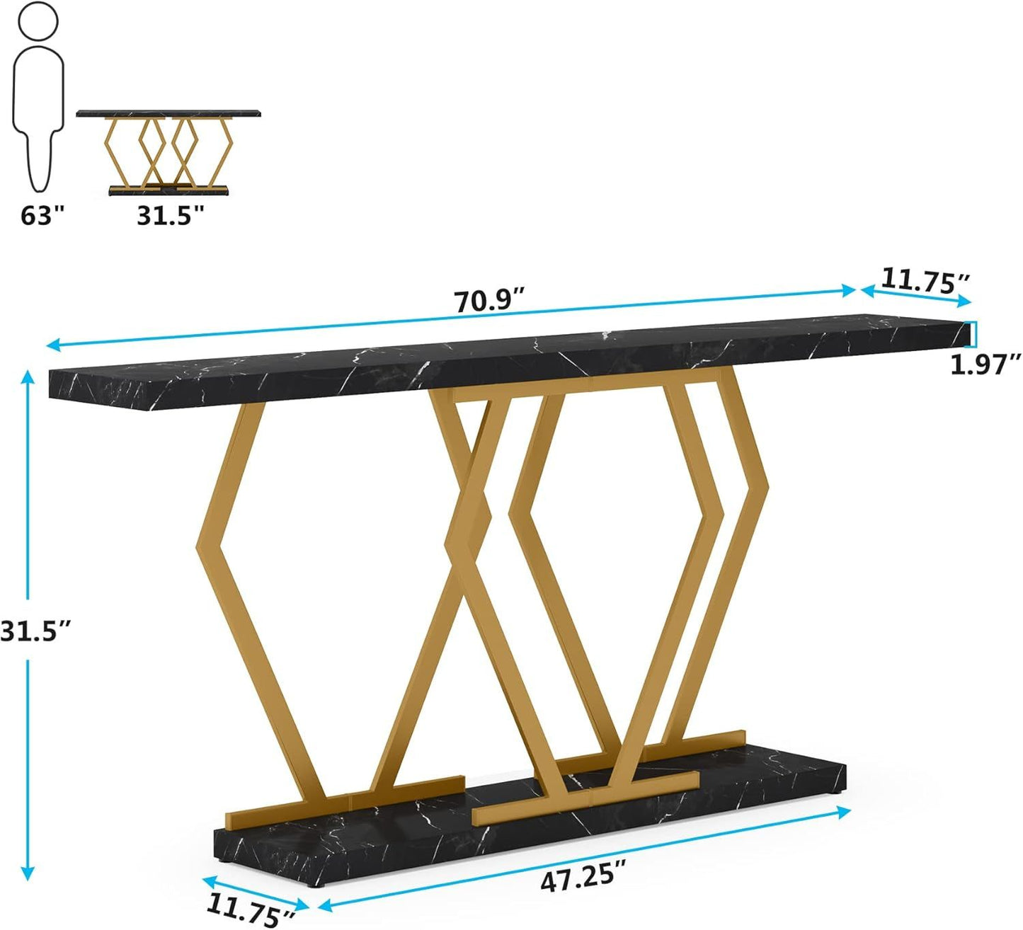Console Table, Modern Sofa Table