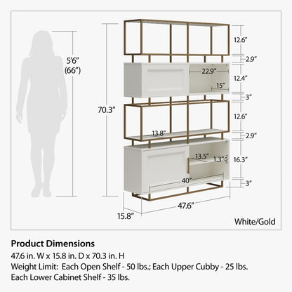 Goldie Modern Bookcase Room Divider