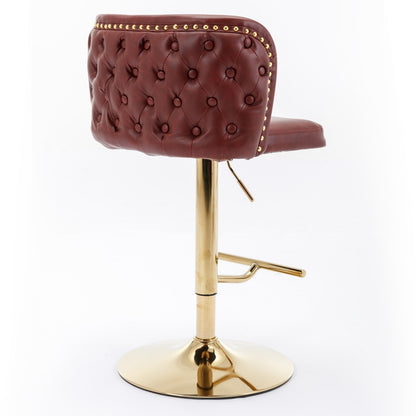 Swivel Barstools Adjustable Height, Modern PU Upholstered Stools