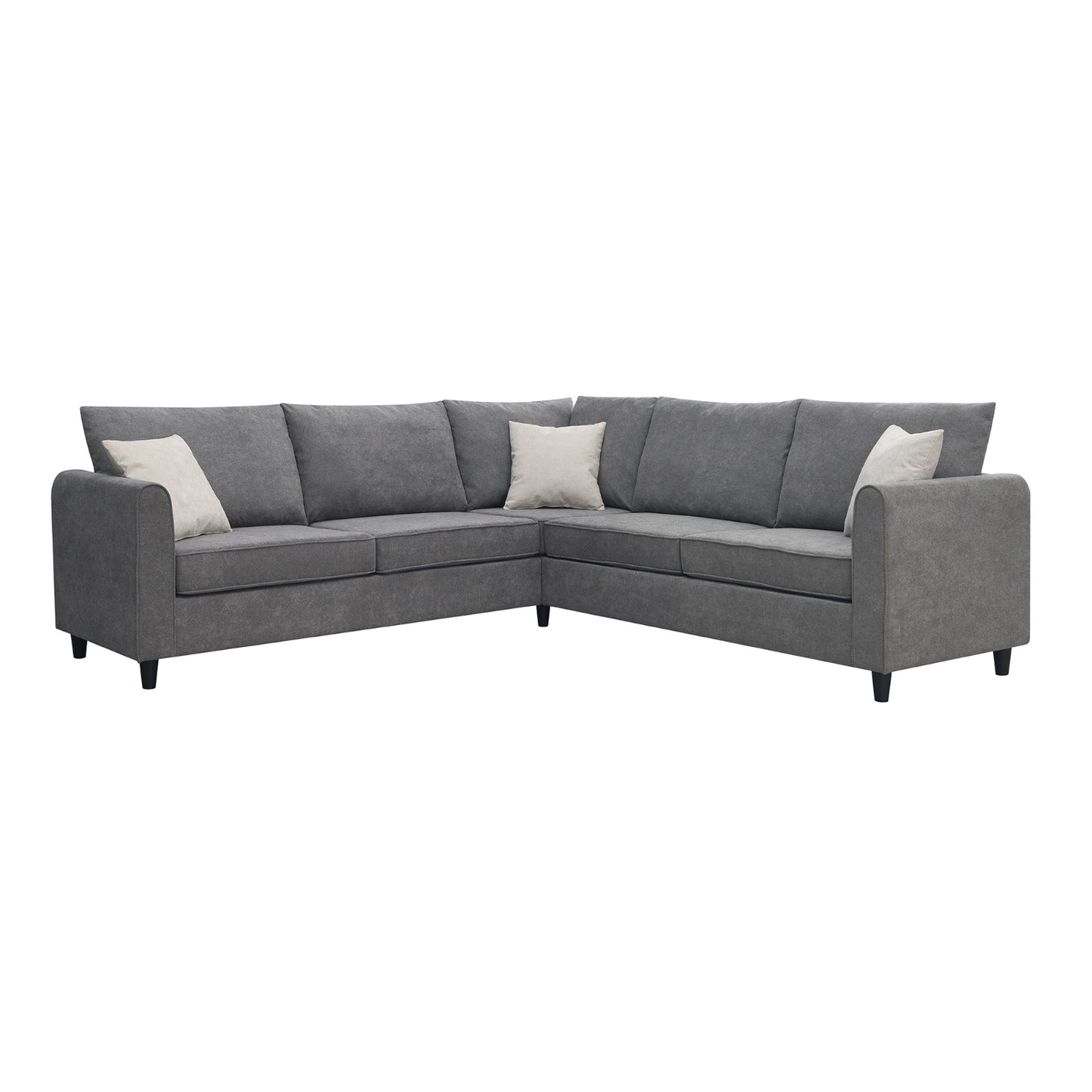 New 91 91  Modern L-Shape Sectional Sofa  Upholstered Living Room Couch