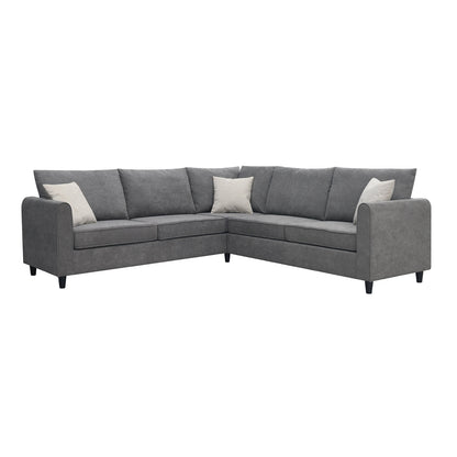 New 91 91  Modern L-Shape Sectional Sofa  Upholstered Living Room Couch