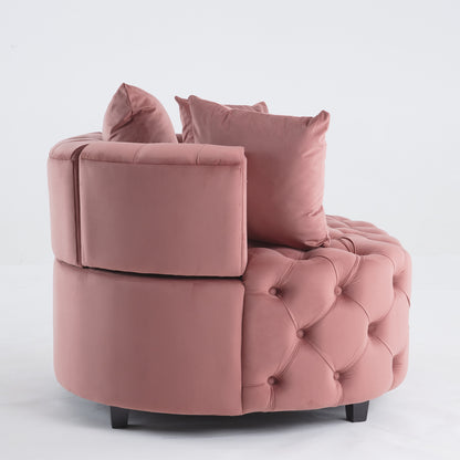 A&A Furniture,Accent Chair  Classical Barrel Chair For Living Room  Modern Leisure Sofa Chair
