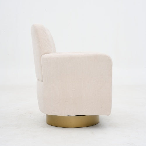 360 Degree Rotation Armchair Cotton Linen Skin Friendly Fabric Ergonomic Design Living Room Chair Bedroom Chair Living Room Chair Suitable For Indoor Home