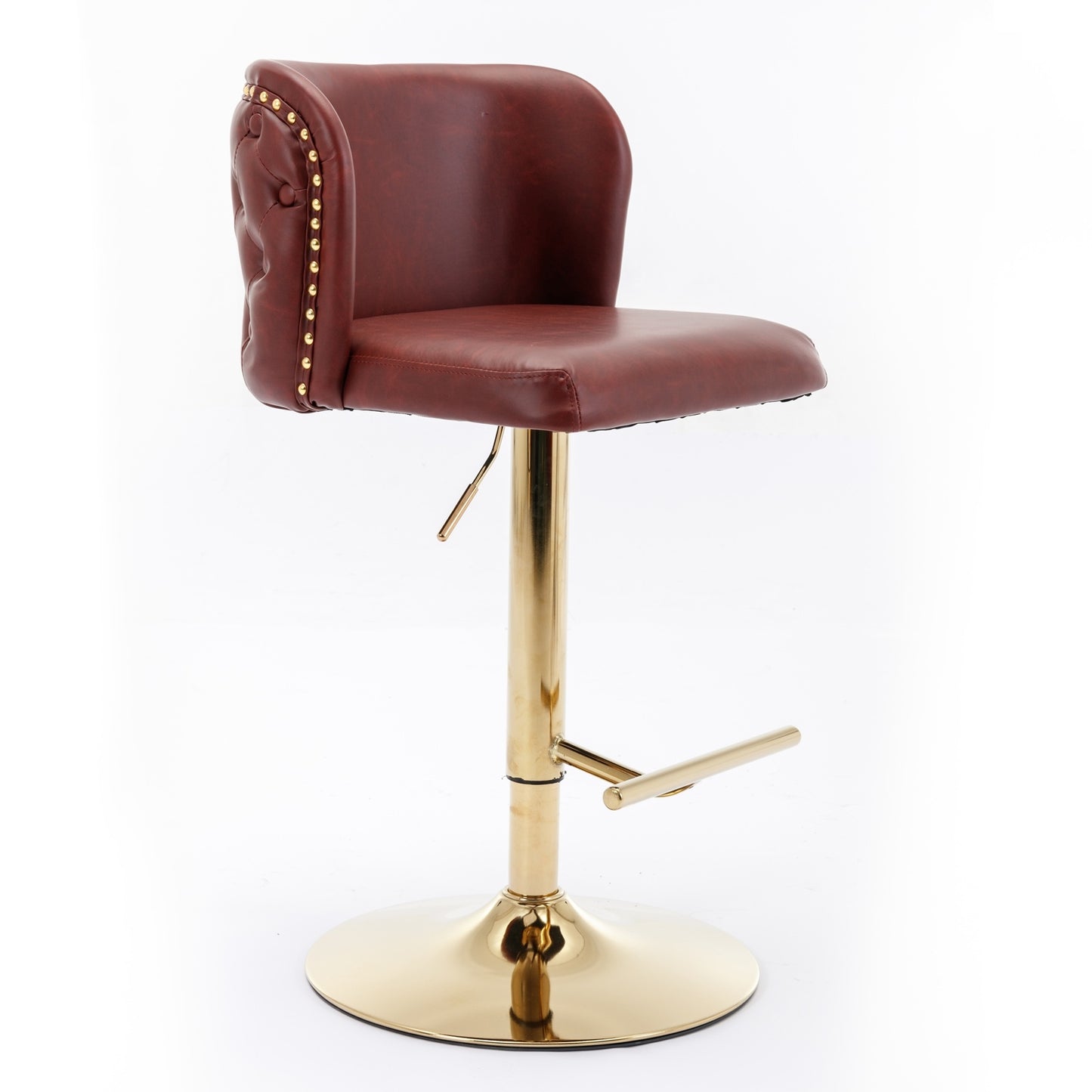 Swivel Barstools Adjustable Height, Modern PU Upholstered Stools