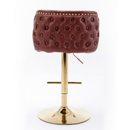 Swivel Barstools Adjustable Height, Modern PU Upholstered Stools