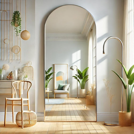 Silver Mirror 64"X21" Silver Floor Mirror Full Length Silver Full Length Mirror Silver Arched Mirror Silver Mirror Full Length Floor Mirror Arched Full Length Mirror Arch Mirror Full Body Mirror