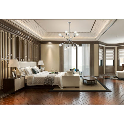 Modern Sputnik Chandelier Lighting 10 Lights With Adjustable Arms Chrome Pendant Lighting