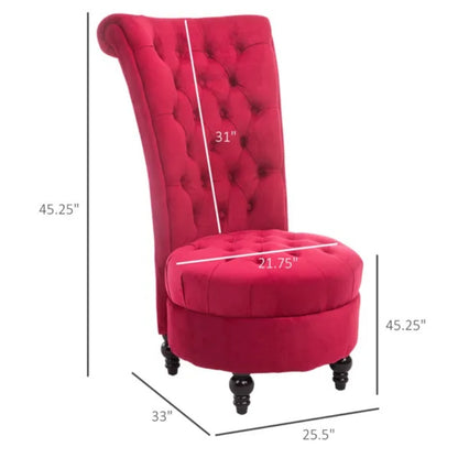 Tufted High Back Chair