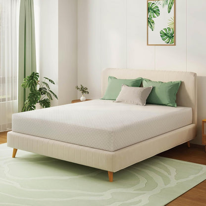 Queen 10 Inch Green Tea Memory Foam Mattress Comfort