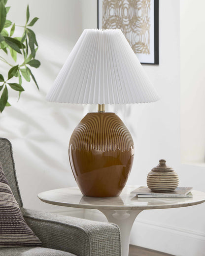 Lechbruck Dark Red Table Lamp