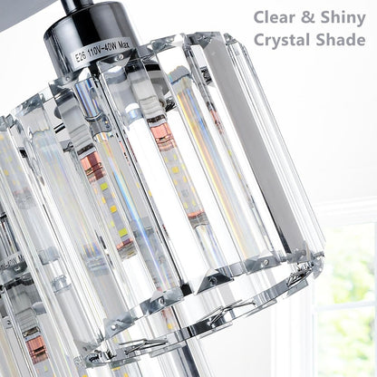 Semi Flush Mount Ceiling,3-Light Kitchen Mount,Hallway Light Fixtures Ceiling With Clear Crystal Sha