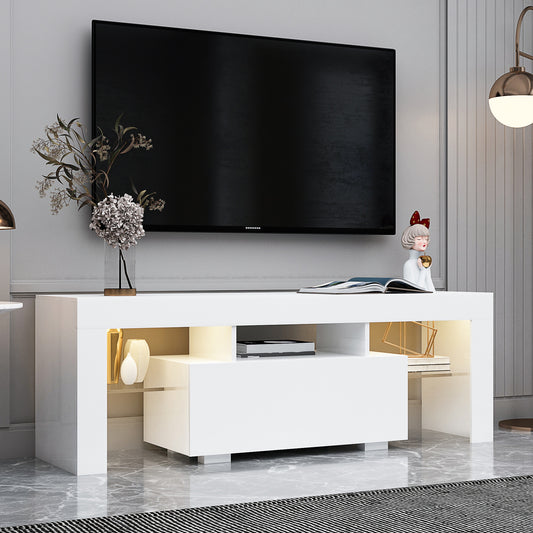 Entertainment TV Stand, Large TV Stand TV Base Stand With LED Light TV Cabinet.