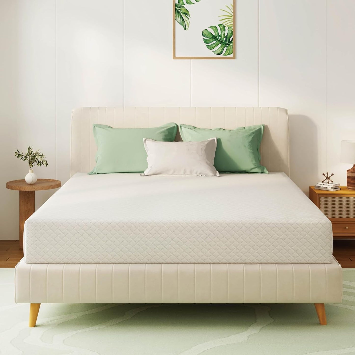 Queen 10 Inch Green Tea Memory Foam Mattress Comfort